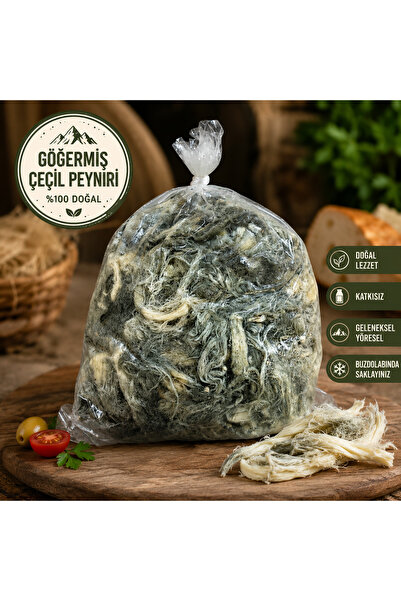 REŞATBEY BS Yöresel Kars Yeşil Çeçil Peyniri (göğermiş) 1 Kg