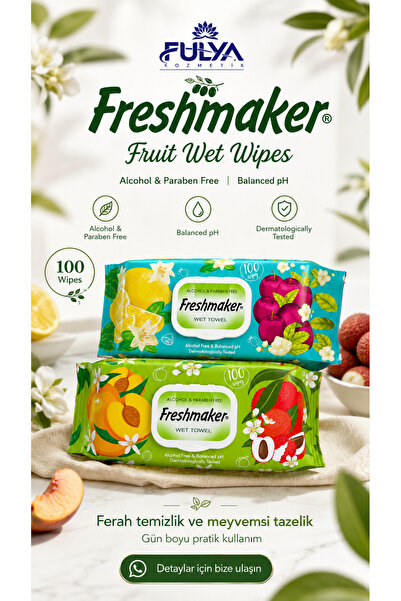 Freshmaker 100 قطعة مناديل مبللة بالفواكه ×2