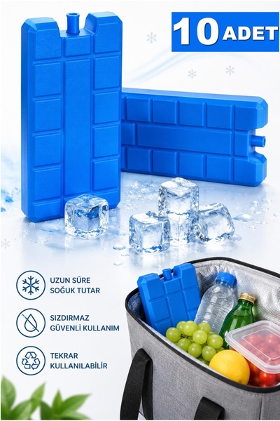 Kitchen Beauty 10 Adet Akü Extra Soğutma Özelikli Jel Sıvılı Kaset Termos Buz...