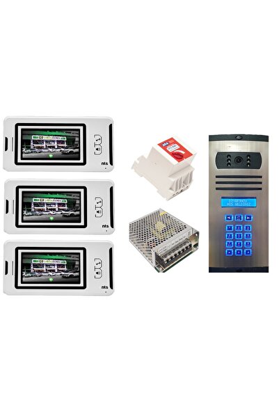 ÇağatayElektrik 3 DAİRE NTS 2001-B 4,3'' GÖRÜNTÜLÜ DİAFON BEYAZ-8003 TUŞ TAKI...