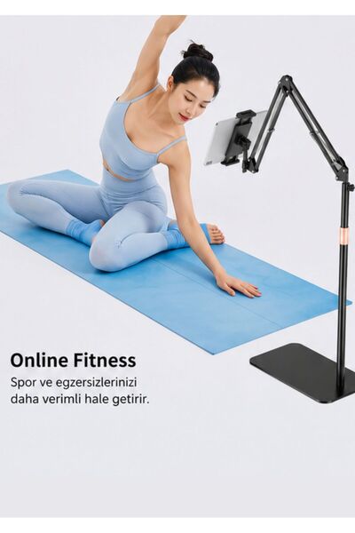Asfal Metal Ayaklı Flexible Tablet ve Telefon Tutucu Stand Katlanabilir 155 cm Metal Tablet Standı Tripod