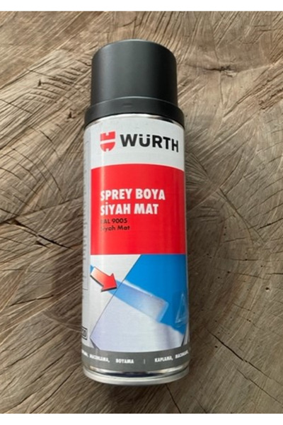 Würth WURTH MAT SİYAH SPREY BOYA TAMPON BOYASI OTO BOYASI GERMANY 400ML
