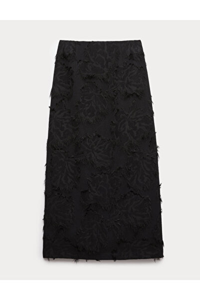 Marks & Spencer Dokulu Çiçekli Midi Etek