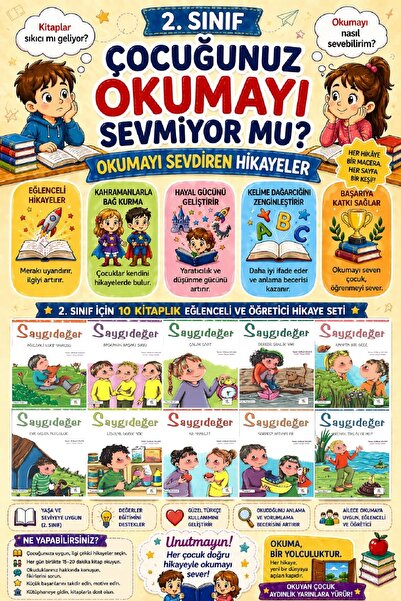 5 Renk Yayınları مجموعة من 10 قصص تحفز على الامتنان للقراءة في الصف الثاني - ...