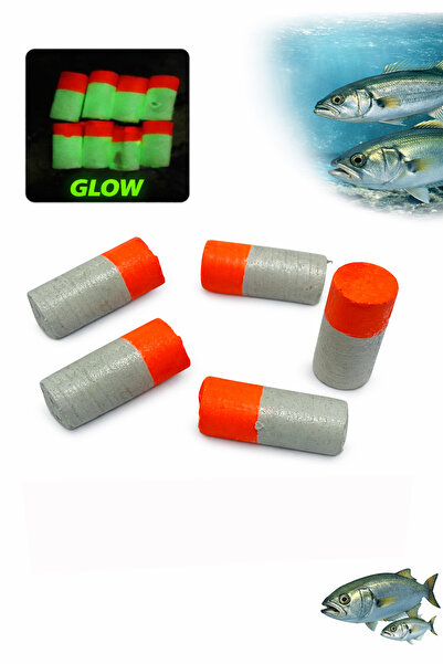 sr sazanrig Glow Kırmızı Kafa 3,5 cm. Lüfer Çinekop Mantarı (5 Adet)