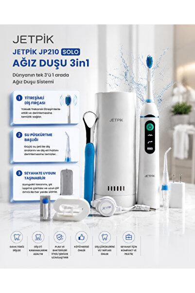 Jetpik JP210 3in1 – Profesyonel Ağız Duşu ve Şarjlı Diş Fırçası