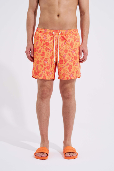 Machinist Men's Sea Shell Swim Shorts Yellow