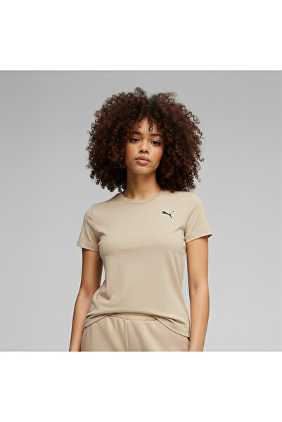 Puma Better Essentials Γυναικείο μπλουζάκι σε μπεζ χρώμα με στρογγυλή λαιμόκοψη
