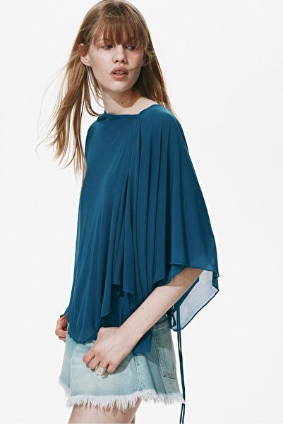 H&M Drapeli Pelerin Üst