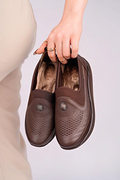 Capella 4029 Brown Genuine Leather Women's Walking Shoes