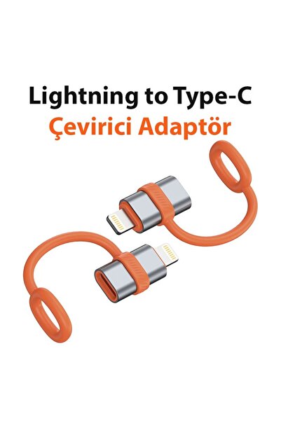 Dexmon Lightning to Type-C Adaptör Hızlı Şarj ve Veri Aktarım Uyumlu Taşınabi...