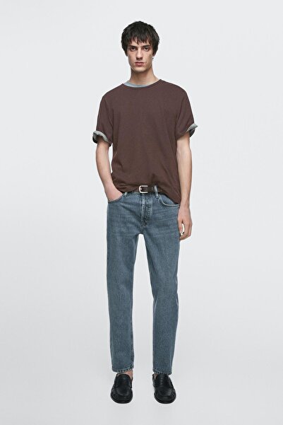 Massimo Dutti Slim fit crop jean