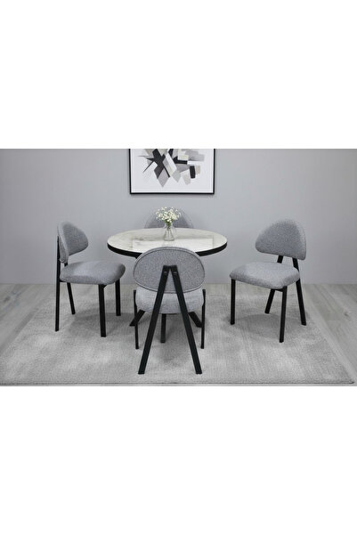 ROYALİSA TABLE CHAİR Nobel 4 Kişilik Mutfak Salon Masa Takımı