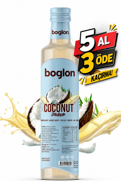 boglon Coconut Mix Shot Mix 4lü Mucize Hindistan Cevizi Sandaloz Sakızı Yeşil...