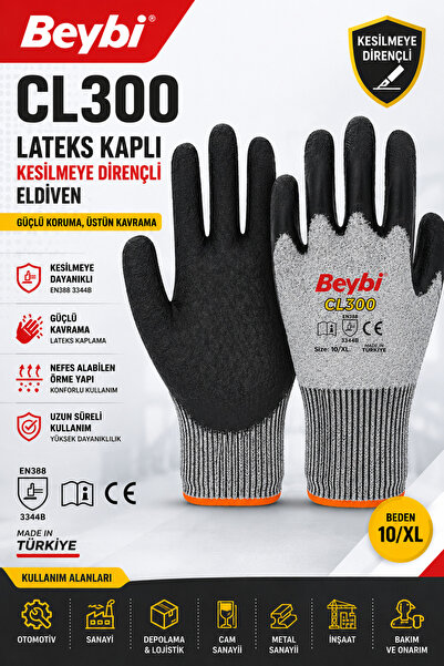 Medicalx Cl300 Lateks Kaplı Kesilmez Eldiven 10 BEDEN