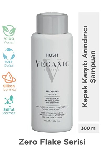 HUSH Veganic Zero Flake Kepek Karşıtı Arındırıcı Şampuan 300 ml