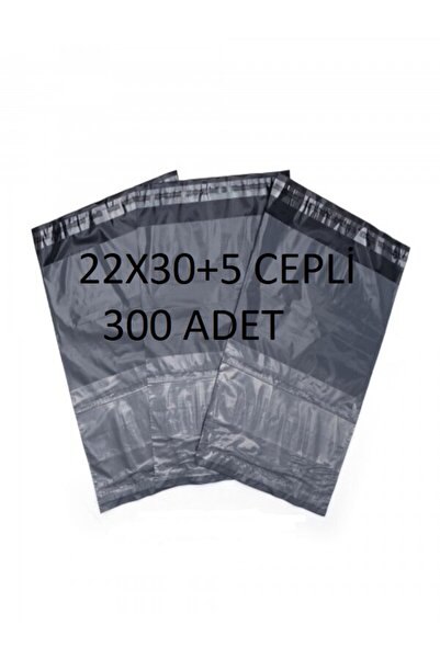 CAC PLASTİK 22x30+5 Cepli 300 adet kargo poşeti