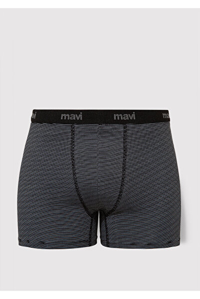 Mavi Baskılı Gri Boxer 0910434-32174
