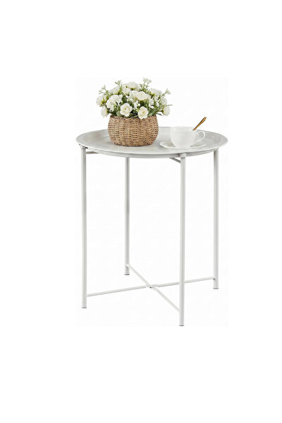 Snooe End Table - Metal Side Table Waterproof Small Sofa Coffee Side Tables B...