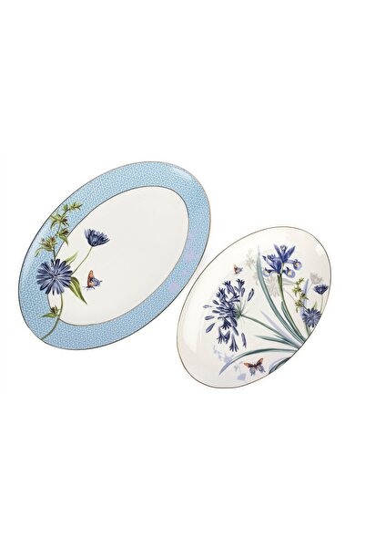 Mikasa Moor Lavender Flutter 2-Piece Serving Plate 25X16Cm 30X20Cm