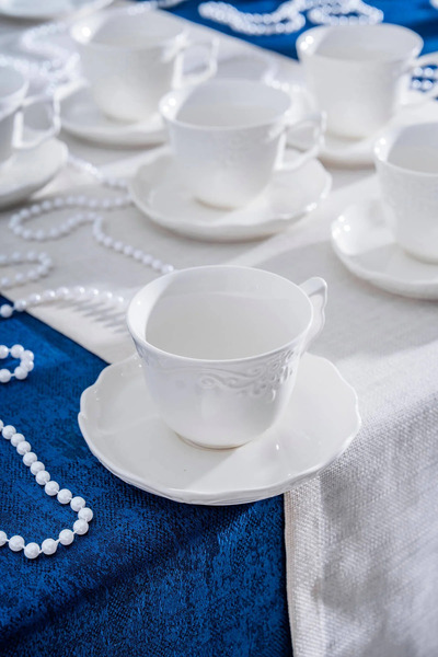 ACAR King 6-Person Tea Cup Set 220 ml Por-07255