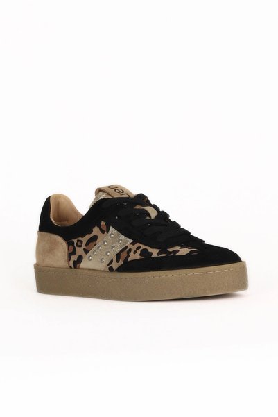 Bueno Shoes حذاء رياضي نسائي من الجلد متعدد الألوان ليوبارد 16wa8221