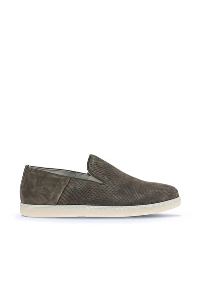 Bueno Shoes Khaki Suede Printed Men's Casual Shoes 07Ma21884000