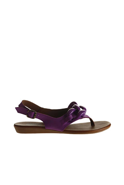 Bueno Shoes Sandale Flip Flops de damă din piele liliac 01wu7409