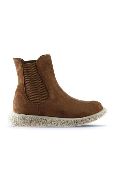 Bueno Shoes Cizme plate de damă din piele intoarsa deschisa maro deschis 01wu...