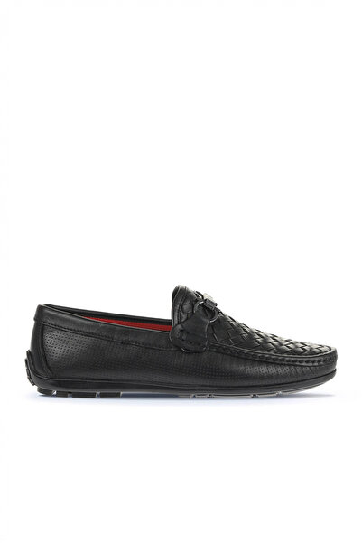 Bueno Shoes Black Leather Men's Casual Shoes 21Ma204