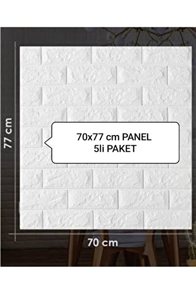 Dekor Taş Görünümlü Yapışkanlı Duvar Paneli 70*77 Cm