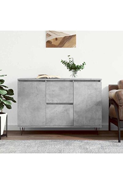 Concept Servantă, gri beton, 104x35x70 cm, lemn prelucrat