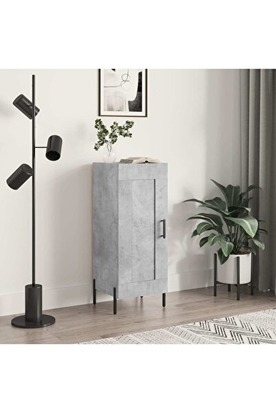 Concept Servantă, gri beton, 34,5x34x90 cm, lemn compozit