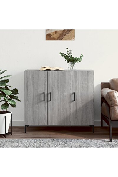 Concept Servantă, gri sonoma, 90x34x80 cm, lemn compozit