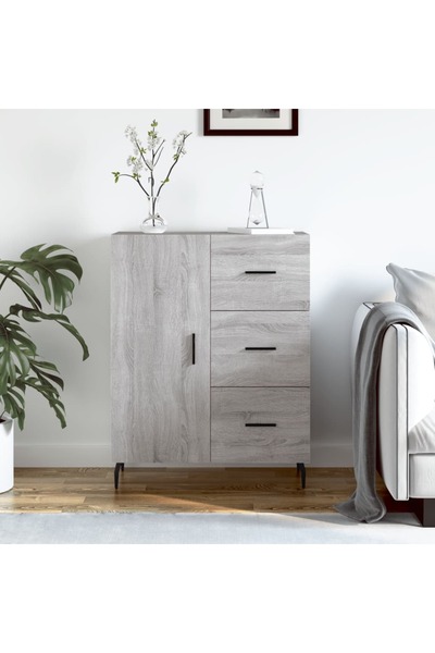 Concept Servantă, gri sonoma, 69,5x34x90 cm, lemn compozit