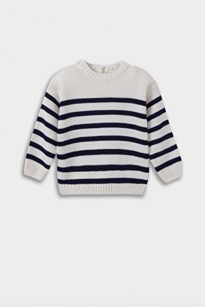 DeFacto Baby Boy Rundhalsausschnitt Gestreifter Strickpullover A3858A524AU