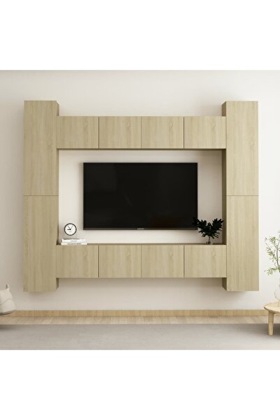 Concept Set de dulapuri TV, 8 piese, stejar sonoma, PAL