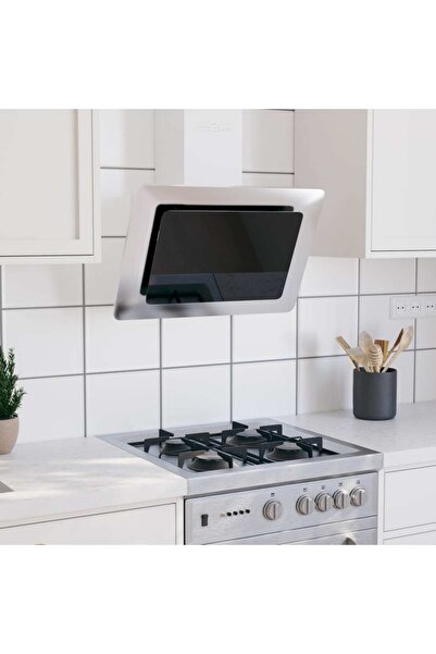 Concept Hotă perete argintiu 60 cm oțel inoxidabil & sticlă securizată