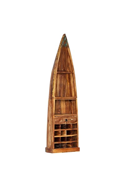 Concept Dulap de vinuri, 50 x 40 x 180 cm, lemn masiv reciclat