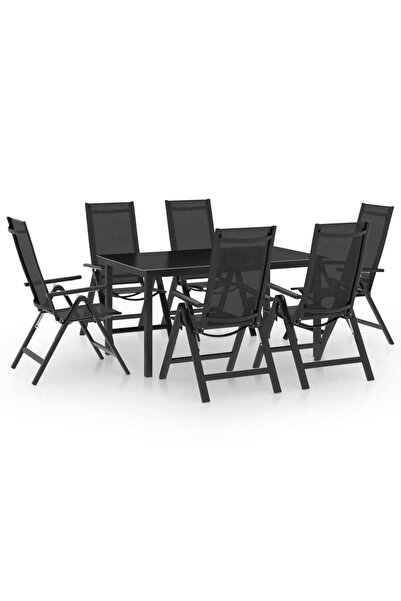 Concept Set mobilier de grădină, 7 piese, antracit, aluminiu