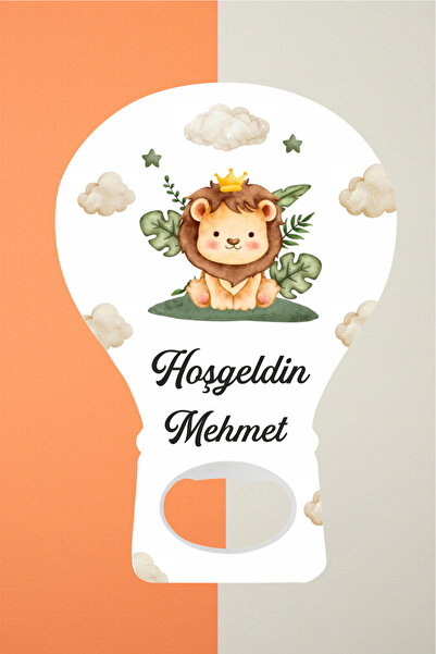 Hedef Plus 10 Adet Magnet Açacak Yeni Doğan Aslan Figürlü, Doğum Günü, Bebek ...