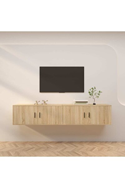 Concept Dulapuri TV montate pe perete 2 buc stejar sonoma 100x34,5x40cm