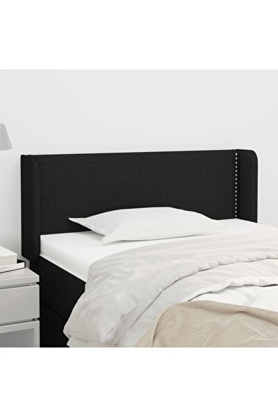 Concept Tăblie de pat cu aripioare negru 83x16x78/88 cm textil