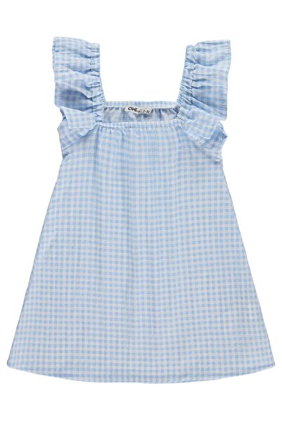 Civil Girls Plaid Patterned Dress for 2-5 Years Old - Blue