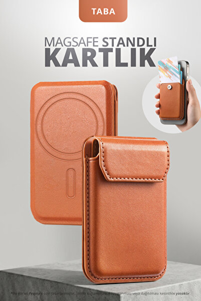 Pequip Manyetik Telefon Kartlığı 3 Bölmeli Magsafe Uyumlu Yapışmalı Kart Cüzdanı
