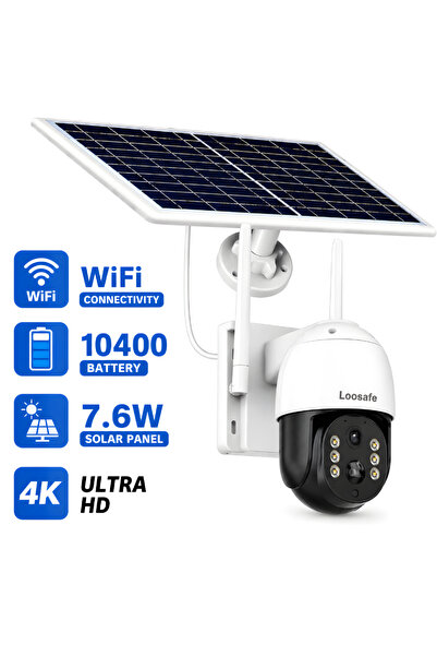 Loosafe Camera Supraveghere Solara WIFI Guarian Angel TQ5+, Exterior, Rotire,...