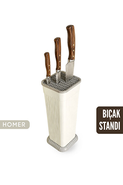 Homer Bıçak Standı Tezgah Üstü Bıçaklık Organizer Evrensel Tutucu Mutfak Düze...