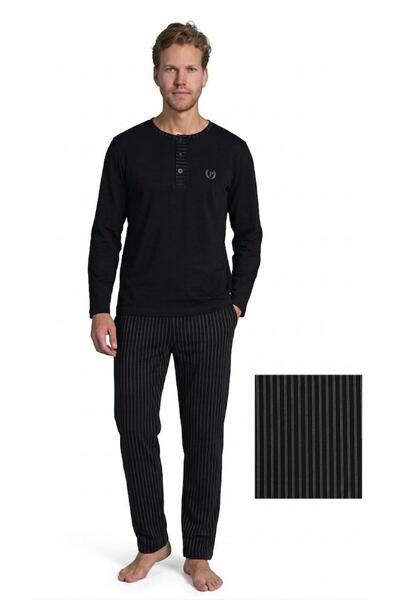 ROYAM Pijadore Men's 100% Cotton Single Jersey Seasonal Long Sleeve Pajama Se...