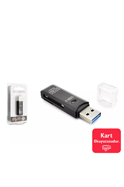 HADRON HDX7030 USB 3.0 Kart Okuyucu SD MicroSD 5 Gbps Siyah