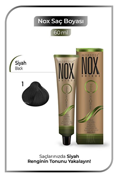 NOX Bitkisel Saç Boyası 1-Siyah 60 ml
